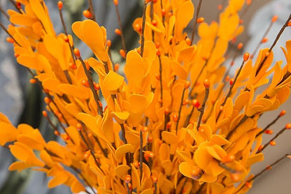UiiziC Artificial Flowers Jasmine 8 PCS 31"/80cm Faux Plants Bulk Fake Flower Bouquet for Vase Fillers Floral Arrangement Wreath Wedding Party Bouquets Garden Centerpieces Decor (Orange)