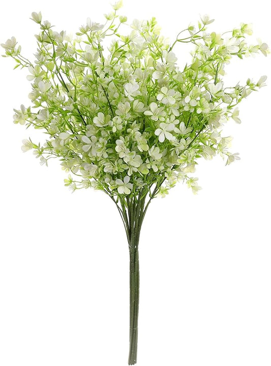 Grand Verde 29” White Plastic Flowers Artificial Bouquet Faux Greenery Long Stems for Tall Vase, DIY Crafts Home Decoration, Bulk 5pcs
