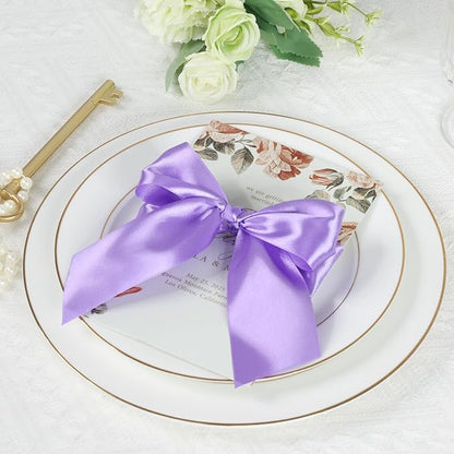 Lavender Ribbon 1-1/2 Inch, 60 Yards Lavender Light Purple Satin Ribbon for Gift Wrapping, Fabric Ribbon for Flower Bouquet Crafts Christmas Easter