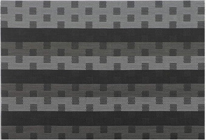 Gugrida Black Placemats 6pcs Placemats Stain PVC Table Mats Woven Vinyl Placemats