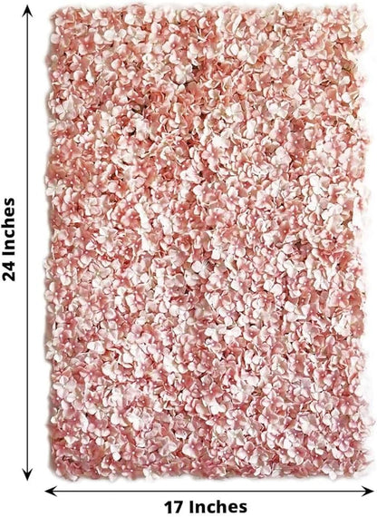 Efavormart 4 PCS Blush Silk Hydrangea Flower Mat Wall Wedding Event Decor for DIY Centerpieces Arrangements Party Home Decorations
