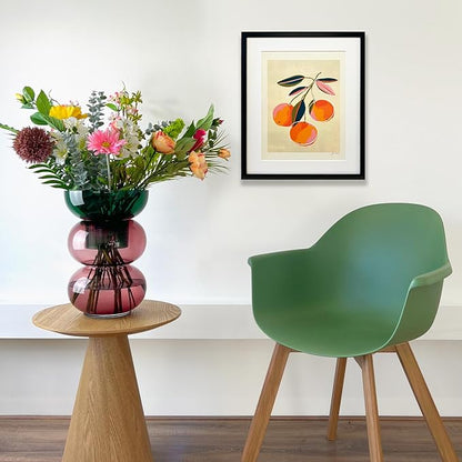 Cloudnola Extra Large Bubble Reversible Glass Flower Vase, Green and Pink, 16" Height x 10" Dia, Home, Centrepiece, Wedding, Gift, and Event Decor
