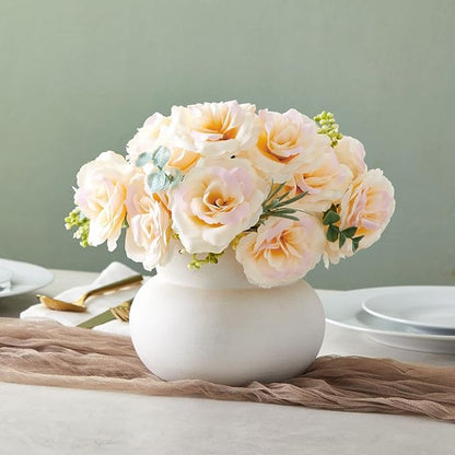 Bright Creations Artificial Roses - 3-Inch Champagne, 50-Pack Stemless Silk Heads - Silk Roses for Wedding DIY Bouquets - Gold Flowers for Centerpieces & Home Decor