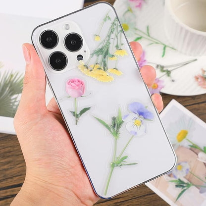 160 Pieces Natural Flower Stickers for Scrapbooking, Self-Adhesive Scrapbooking Stickers Supplies Journal for Adult Card Making Letters DIY