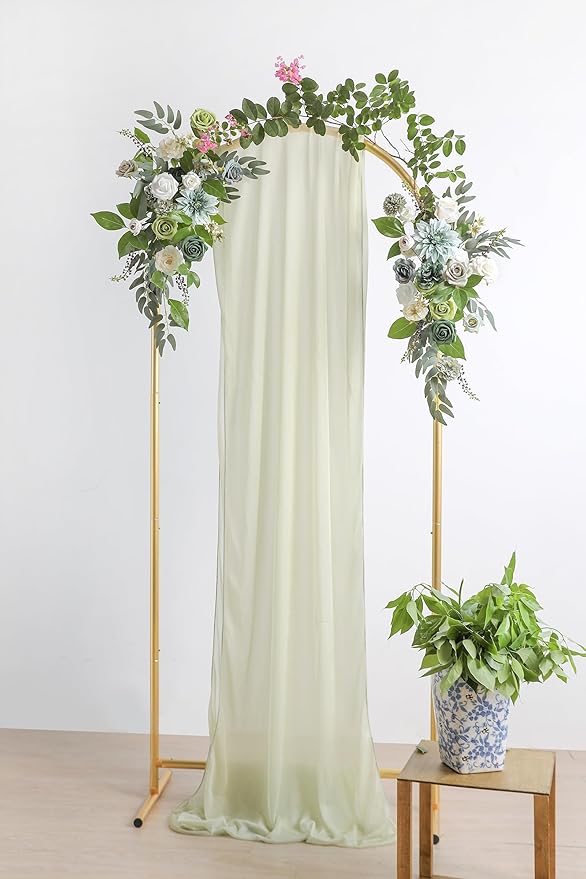 YYHUAWU Artificial Flowers Combo Set Fake Flower Leaf Box with Stems for DIY Wedding Bouquets Centerpieces Arrangements Baby Shower Party Home Decorations (Tiffany Blue & Forest Green)
