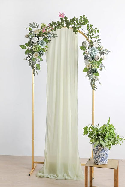 YYHUAWU Artificial Flowers Combo Set Fake Flower Leaf Box with Stems for DIY Wedding Bouquets Centerpieces Arrangements Baby Shower Party Home Decorations (Tiffany Blue & Forest Green)