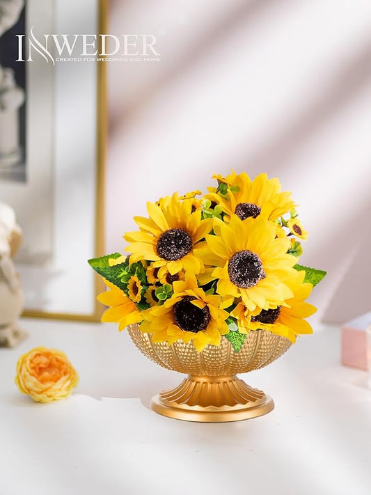 Gold Vase Centerpieces for Table: Gold Flower Vase for Wedding Centerpieces 10 Packs Mini Sized Flower Stand Arrangement Bulk for Party Event Engagement Celebration
