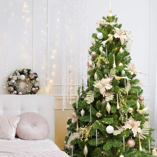 KI Store Gold Christmas Tree Picks Sprays Set of 20 Glittered Twigs Decor for Christmas Tree Decoration Wreath Garland Floral Arrangement