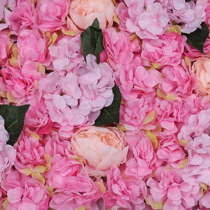 Gdrasuya10 6 Pcs Artificial Flower Wall Panels 3D Flower Background Panel for Wall, 60x40cm Wedding Flower Decorations Wall Silk Rose Panels for Party, Nail, Photo Areas, Stage Background (Pink)