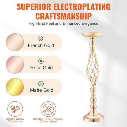 VEVOR Metal Wedding Centerpiece Gold,Candlestick,20PCS 58cm/22.83”