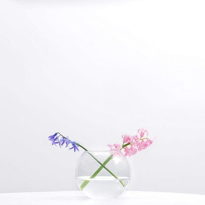 WGV Bowl Glass Vase Bulk, Diameter 6", Height 5", Open Width 4", (Multiple Sizes Choices) Clear Bubble Planter Terrarium Fish Bowl for Wedding Event Home Decor, 12 Pieces (VBW0006)