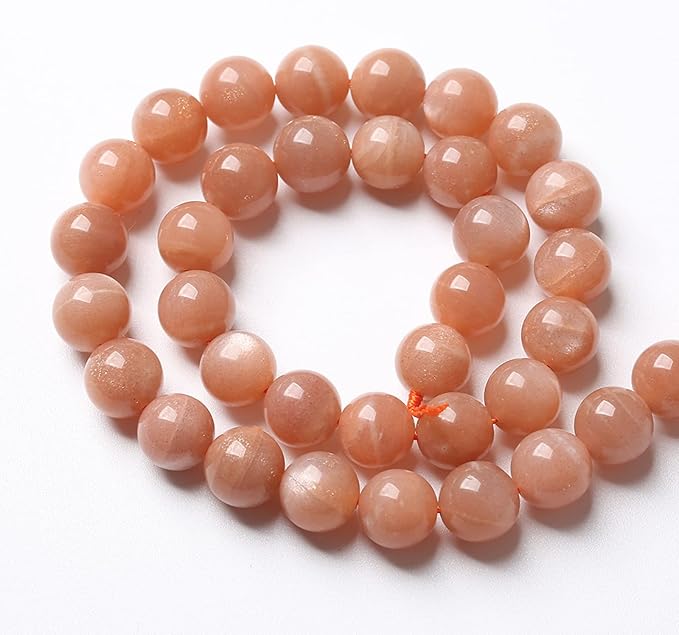 6MM 60PCS Natural Stone Sunstone Gemstone Loose Beads for Jewelry Making DIY Bracelet Crystal Beads