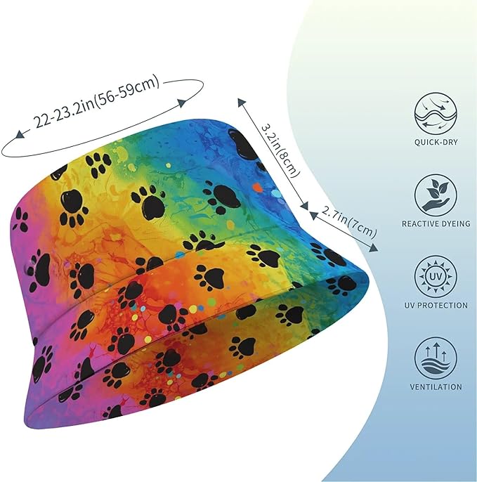 Wildflowers Floral Bucket Hat for Men Women, Summer Vacation Outdoor Travel Reversible Double Side Beach Caps Fisherman Hat