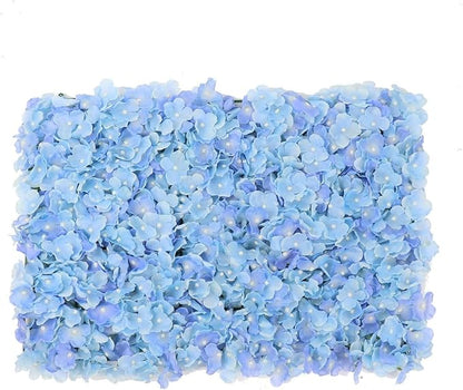 Efavormart 4 PCS Serenity Blue Silk Hydrangea Flower Mat Wall Wedding Event Decor for DIY Centerpiece Arrangement Party Decorations