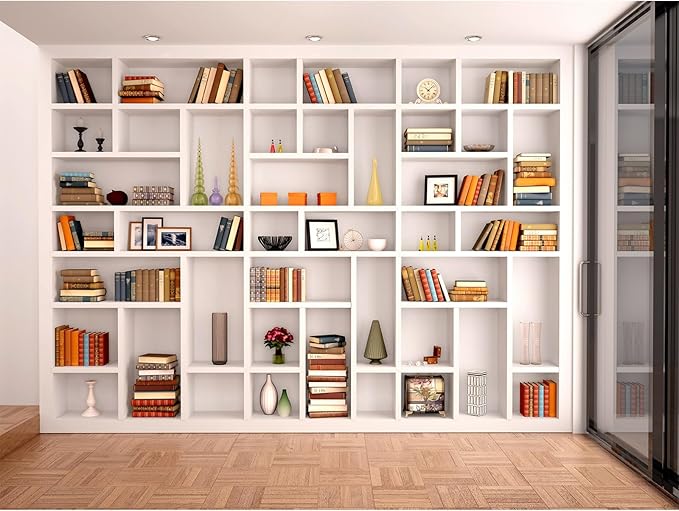 Bookcase Photography Backdrop School Library Study Bookshelf Scene Children Photography Backgrounds Customized Photographic Backdrops for Photo Studio Office Conference Decor 7x5ft