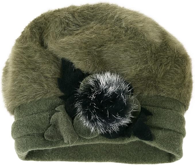 VECRY Women's 100% Wool Bucket Hat Felt Cloche Beret Dress Winter Beanie Hats