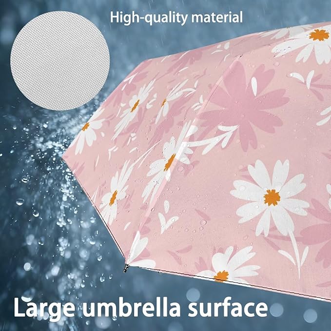 Umbrellas for Rain Lightweight Travel Umbrella 42" Canopy UV Protection Sun Umbrella Windproof Compact Umbrellas