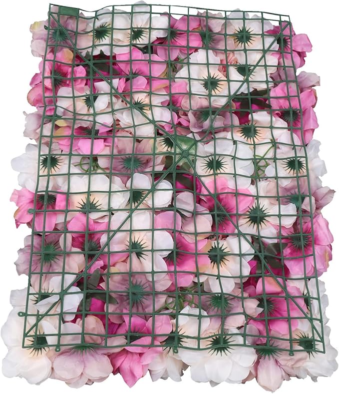 VelvetSlumbliery 6PCS Silk Rose Wall, 15.7×23.6In Artificial Flower Wall Backdrop Faux Flowers Panel, Flower Walls Panel Floral Backdrop, 3D Floral Rose Panels for Wedding, Clothing Store