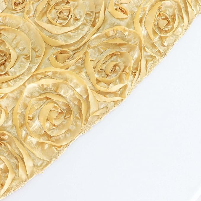 Efavormart Wonderland Rosette Premium Table Runners for Weddings Party Banquets Decor Fit Rectangle and Round Table - Champagne