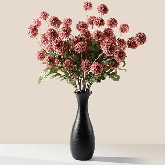 JAKY-Global 10 Stems Fall Artificial Chrysanthemum Flowers,21in Realistic Silk Pompon Fake Mums for Boho Home Decor, Halloween Centerpieces, Autumn Wedding Arrangements
