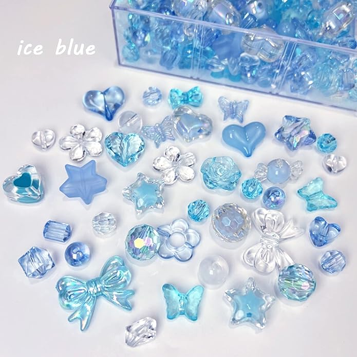 300 Grams Beads Charms Pendants, Acrylic Beads Charms for Jewelry Making Bracelet Necklace Earrings Bangles, DIY Art Craft