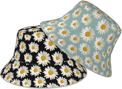 Hat Reversible Fisherman Hats Double Sided Wearing for Women Men Boys Girls
