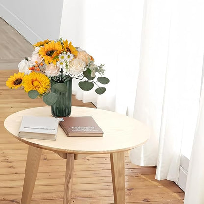 Multi Use Artificial Flowers Sunflowers Combo for DIY Centerpieces Arrangements Wedding Bridal Bouquet Table Chair Decor Candle Holder Baby Shower Cake Decor Flower Strips Home Décor