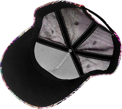 Pastel Cornflowers Floral Baseball Cap Dad Hats All-Over Print Fashion Accessory 100% Polyester Adjusts to Fit Most