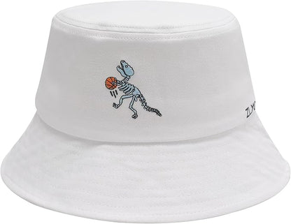 ZLYC Unisex Fashion Embroidered Bucket Hat Summer Fisherman Cap for Men Women