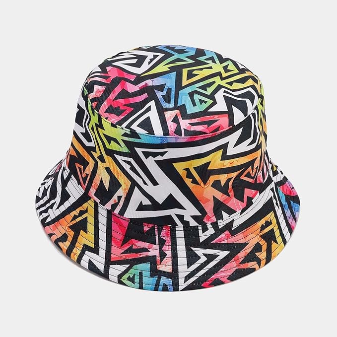Quanhaigou Bucket Hat for Men Women,Packable Reversible Printed Sun Hats,Fisherman Outdoor Summer Travel Hiking Beach Caps
