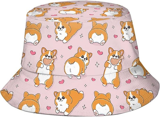 Bucket Hat for Women Men, Summer Print Hat Travel Packable Sun Cap Outdoor Hat for Women and Men