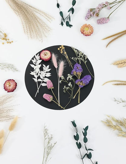 DIY Dried Flower Set, Bulk Dried Flowers,Handmade Ideas, DIY Flower Set Bouquet, Door Hanging Wreath, Desktop Decoration Mini Dried Flower (Pink)