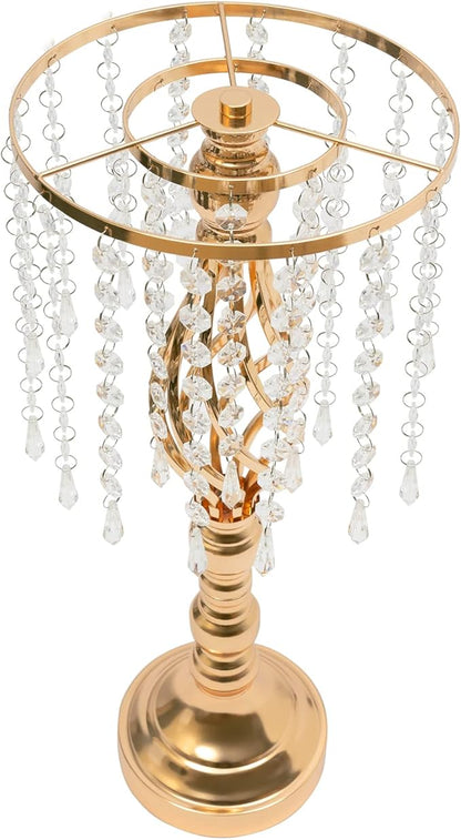 Vase | Bud Vases |10PCS Gold Crystal Flower Stands | Elegant Centerpiece for Weddings & Events | for Wedding Table Centerpieces, Aisle Guides, Party Decorations (Gold)
