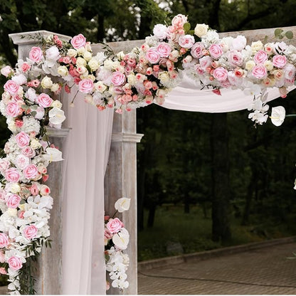 BLEUM CADE 50 Pcs Pink Roses Artificial Flowers, Real Touch Velvet Roses Fake Flowers Bulk, Artificial Roses Bouquet with Long Stems Bridal DIY Wedding Party Centerpiece Decorations