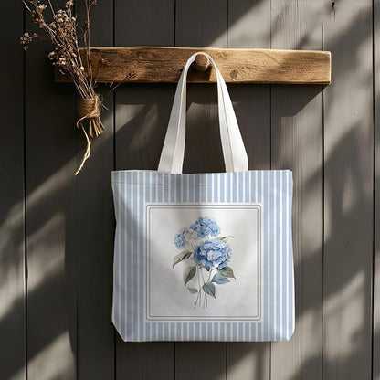 Flowers Tote Bag Gifts for Women, Canvas Aesthetic Reusable Grocery Bags Shopping Bags