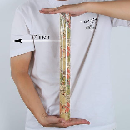 Aimyoo Kraft Floral Wrapping Paper Roll, All Occasion Vintage Flower Gift Wrap for Wedding Birthday Bridal Shower, 17 inch x 10 ft