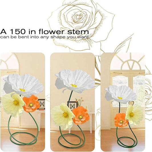 Large Decor Flowers Backdrop, Giant Flowers for Christmas Decoration, Wedding Flowers Decorations, Artificial Flower Art Wall Decorations for Birthday/Party/Baby Shower 3 Pack (Orange Yellow White)