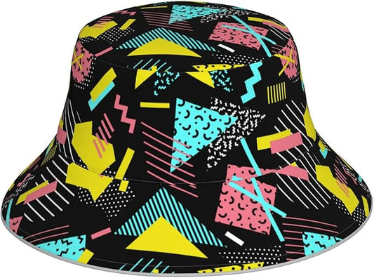 Bucket Hat Beach Summer Sun Hat Reversible Fisherman Hats Double Sided Wearing for Women Men Boys Girls