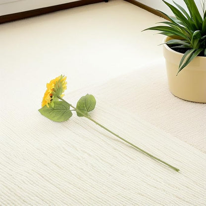 LOGOFUN 6PCS Realistic Sunflowers Artificial Flowers with Stems for Home Garden Decor Wedding Festival Party Arrangement