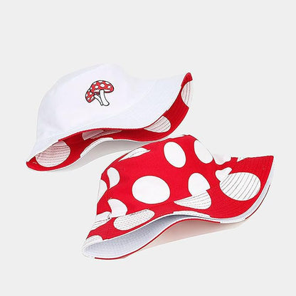 Mashiaoyi Unisex Print Double-Side-Wear Reversible Bucket Hat
