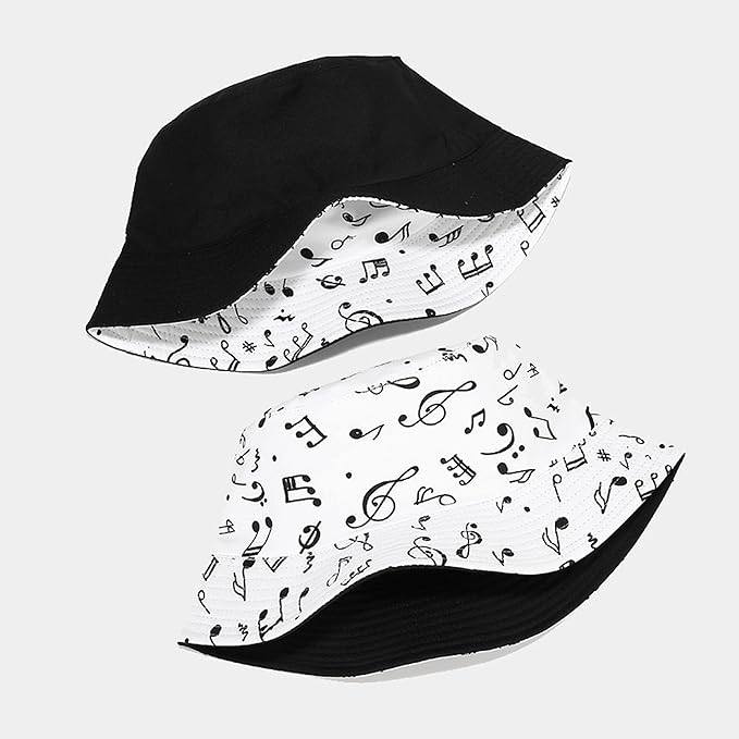Mashiaoyi Unisex Print Double-Side-Wear Reversible Bucket Hat
