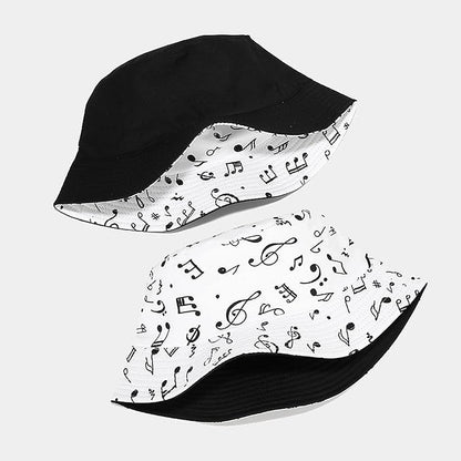 Mashiaoyi Unisex Print Double-Side-Wear Reversible Bucket Hat