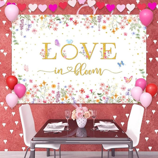 Custom Bridal Shower Decorations Backdrop Wildflower Wedding Shower Background Lower Floral Engagement Wedding Bachelorette Party Decor Supplies Photo Booth Props