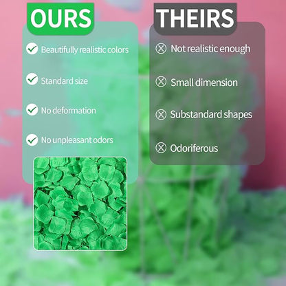 2200 Pcs Artificial Fake Rose Petals,Flower Petals for Romantic Night,Engagement, Party, Wedding, Event Flower Decorations, in Bulk(Green)
