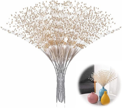 XINHUIDALSQ 100Pcs Bridal Wedding Pearl Bouquet Party Decoration Pearl String Beaded Garland – Beads Garlands Wedding Party Decoration DIY Accessories for Christmas (Ivory)