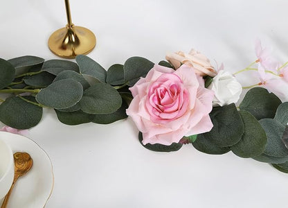 Pink Roses Artificial Flowers 4.3" Velvet Roses 16pcs Pink Flowers Artificial for Decoration Fake Pink Roses for Wedding Bridal Bouquets Party Centerpieces Home Table Decor (Pink)