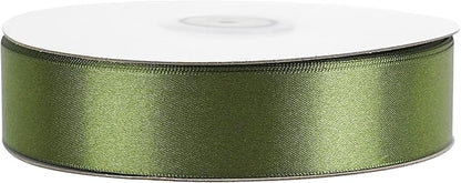 MEEDEE Moss Green Ribbon 1 Inch Moss Green Satin Ribbon Lux Double Faced Ribbons by 50 Yards Polyester Green Wrapping Ribbons for Crafts, Weddings, Flower Bouquet, Holiday Decorating