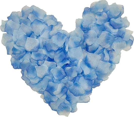 Separated Artificial Rose Petals,Gradient Blue,1000
