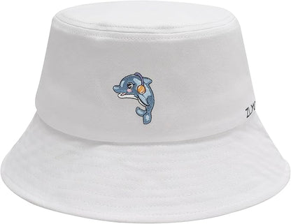 ZLYC Unisex Fashion Embroidered Bucket Hat Summer Fisherman Cap for Men Women