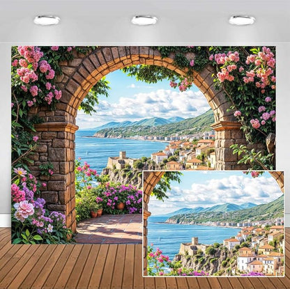 Garden Backdrop, Colorful Flower Floral Blossom Newborn Baby Shower Party Supplies Decoration Background Portrait Photoshoot Home Wall Decor Photo Studio Props 6x4ft